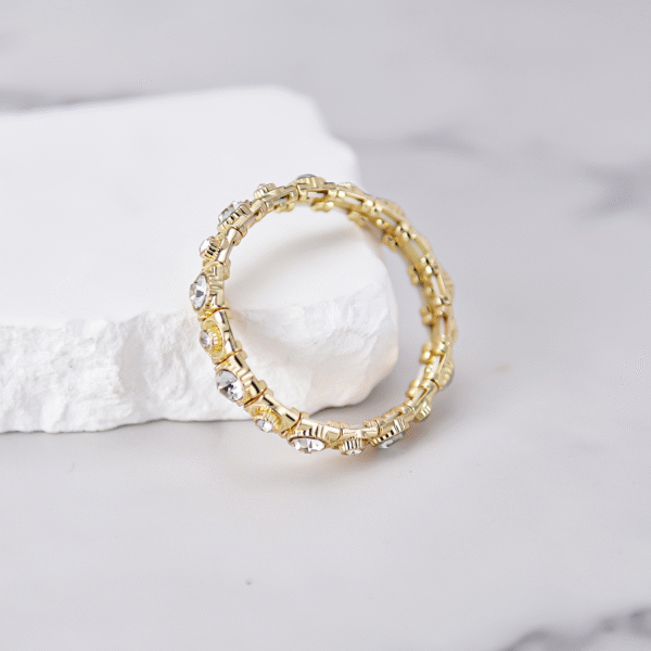 New Nordic Luxury Diamond Beaded Handmade 18K Gold Adjustable Size Women’s Bracelet - Image 3