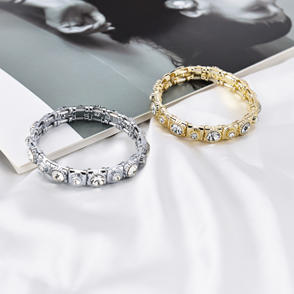 New Nordic Luxury Diamond Beaded Handmade 18K Gold Adjustable Size Women’s Bracelet