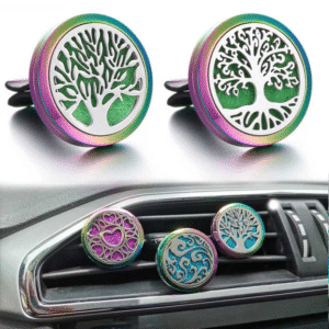 Stainless Steel Locket Interior Accessory Auto Vent Essential Oil Refillable Car Air Freshener Smell Perfume Diffuser Clip