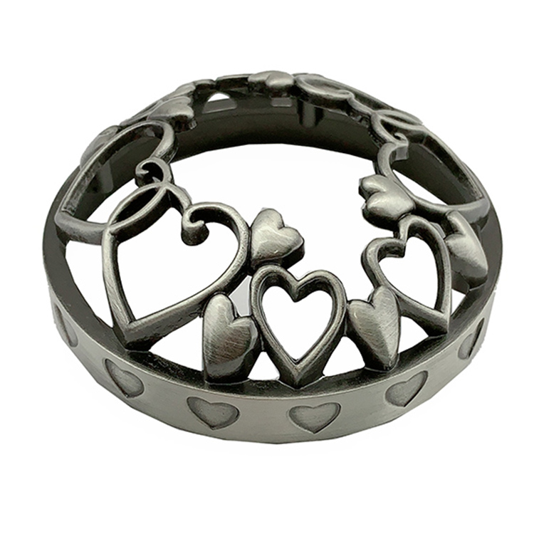 Valentine Day Collection Dome Shape Jar Candle Topper Zinc Alloy Valentine Gifts Hearts Metal Illuma Lid