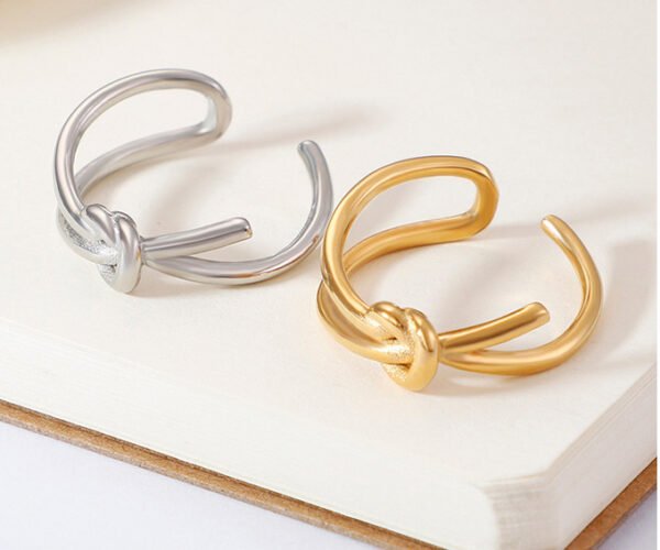 Geometric Knot Minimalist Stackable Ring - Image 2