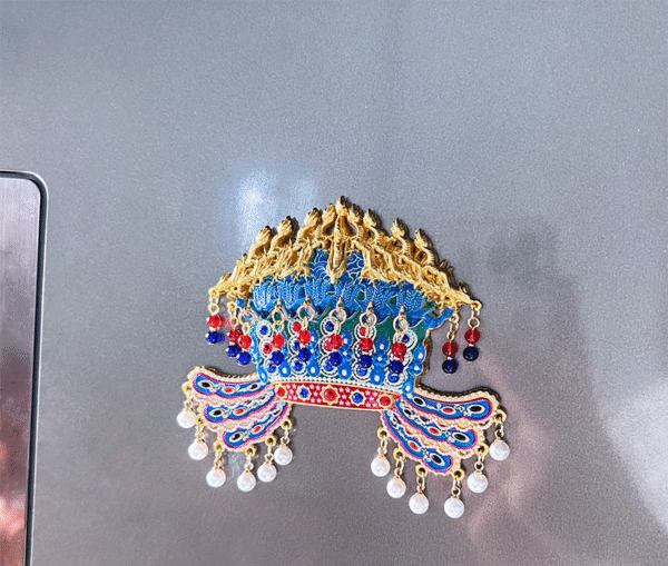 New Factory-Created Cultural Relic Series Crown-Shaped Zinc Alloy Magnetic Fridge Magnet - Image 3